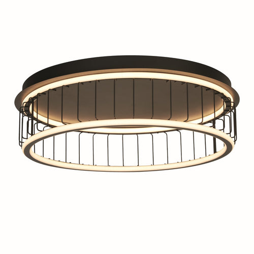 Circolo Cage LED-plafondlamp, zwart metaal