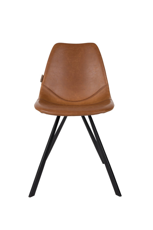 Dutchbone Franky Stoel Bruin - Set van 2 - vtwonen shop