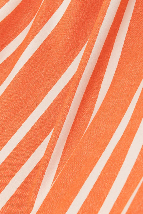 J-Line hangmat Strepen - katoen/polyester - oranje/wit