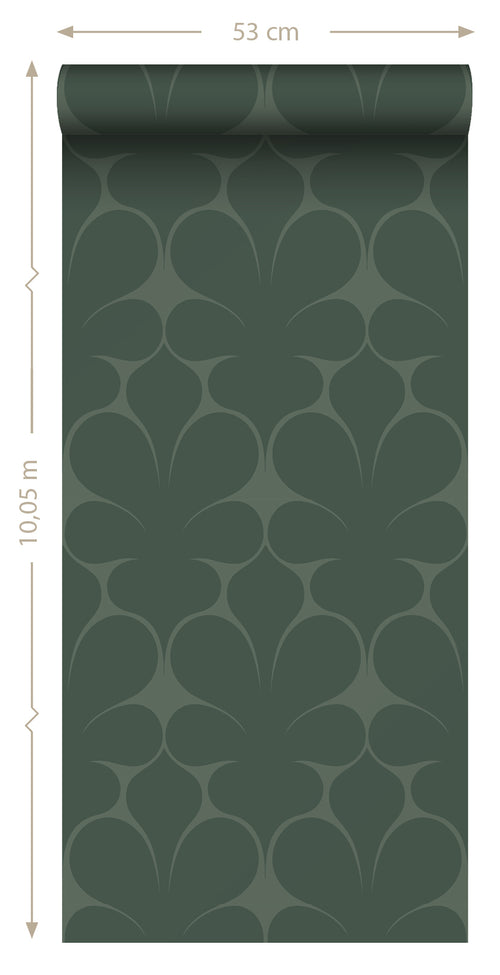 Origin Wallcoverings behang ornamenten donkergroen - 50 x 900 cm - 347924 - vtwonen shop