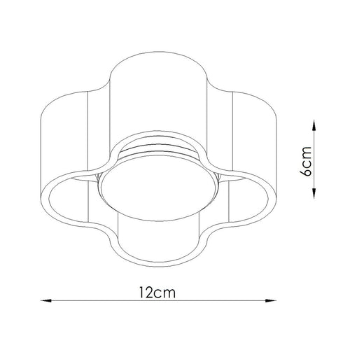 Sollux Lighting Plafondlamp OVIO 1 beige Gx53 - 12x12x6cm