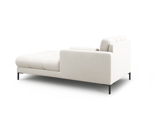 Cosmopolitan Design rechter chaise longue Bali structurele stof, lichtbeige - 185x102x75cm