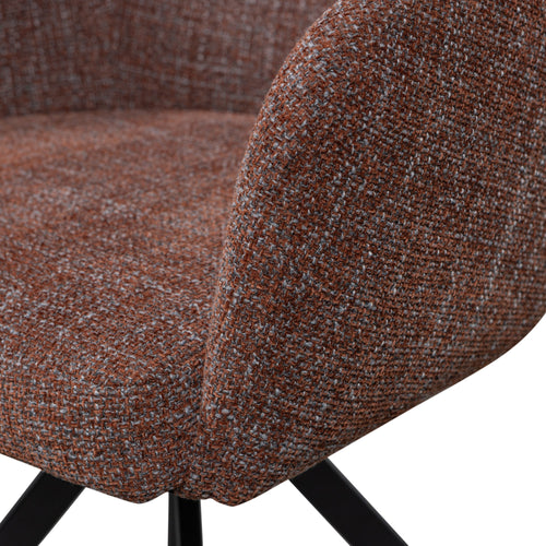 WOOOD eetkamerstoelen Fenne - Polyester - Chestnut - Set van 6 - vtwonen shop