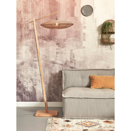 GOOD&MOJO vloerlamp Tanami - bruin - Ø55cm - vtwonen shop