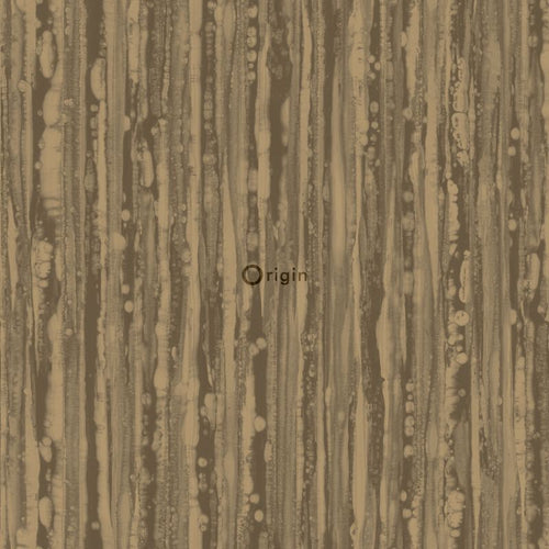 Origin Wallcoverings behang strepen glanzend koper bruin - 53 cm x 10,05 m - 346643 - vtwonen shop