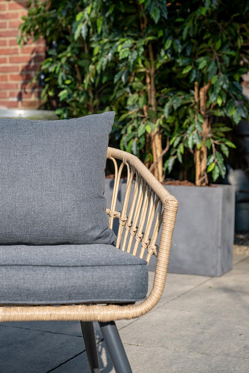 Garden Impressions Franklin loungeset natural wicker/mystic grey - vtwonen shop