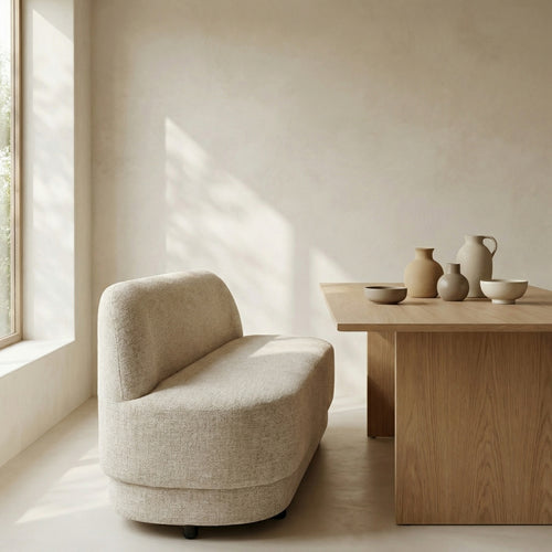 DÉJA Living Eetkamerbank Moose - Beige Stof - 200x72x85cm