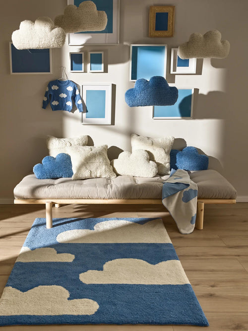 benuta kindervloerkleed Lumi - blauw - 120x170 cm