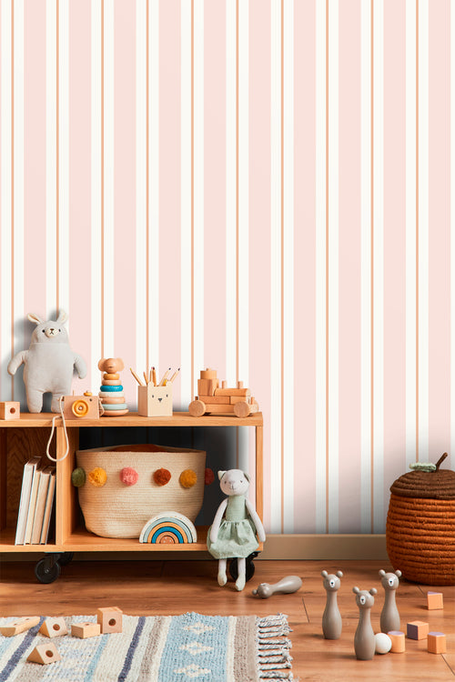 Sanders & Sanders behang strepen roze - 53 cm x 10 m - 640309