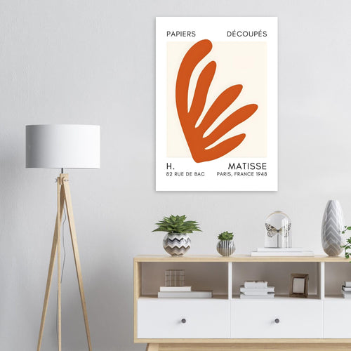 Artfulprints Poster Matisse – Aquatic impression orange   - A4 21x29.7 cm - Oranje