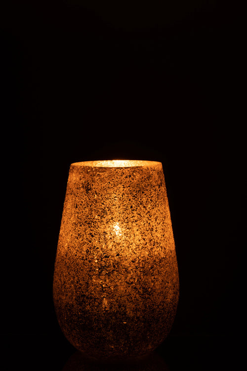 J-Line kaarshouder Glinstering - glas - goud - large