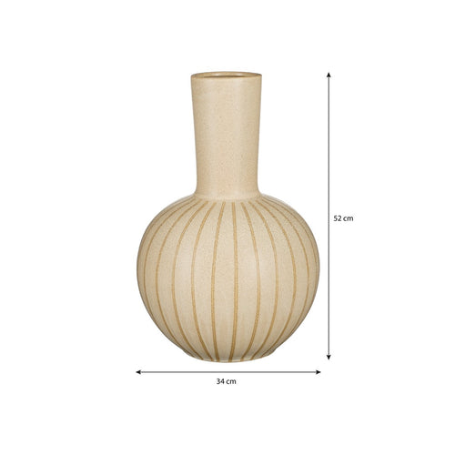 Mica Decorations Holm Vaas - H52 x Ø34 cm - Keramiek - Crème
