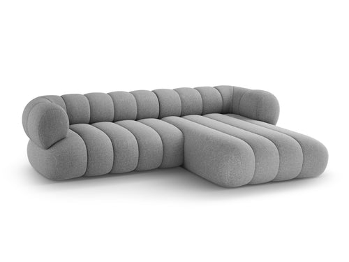 Cosmopolitan Design Hoekbank Koge 5-zits, chenille lichtgrijs - 165x270x70cm