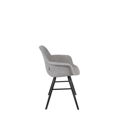 Zuiver Albert Kuip Soft Eetkamerstoelen armleuning Grijs - Set van 2 - vtwonen shop