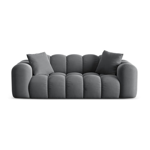 Cosmopolitan Design - Bank Treno 3-zits, flueel grijs - 94x210x70cm