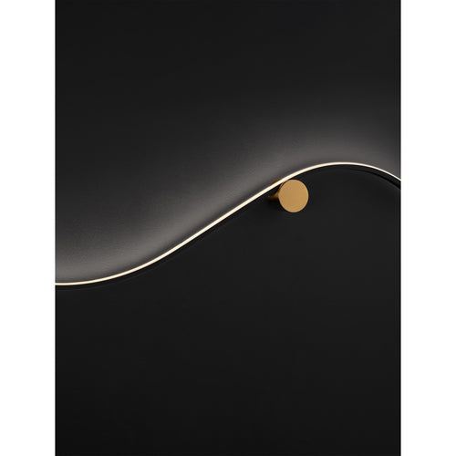 Nova Luce KIMA Geïntegreerde LED-wandlamp Sandy Black, gouden LED 20W 1452lm 3000K