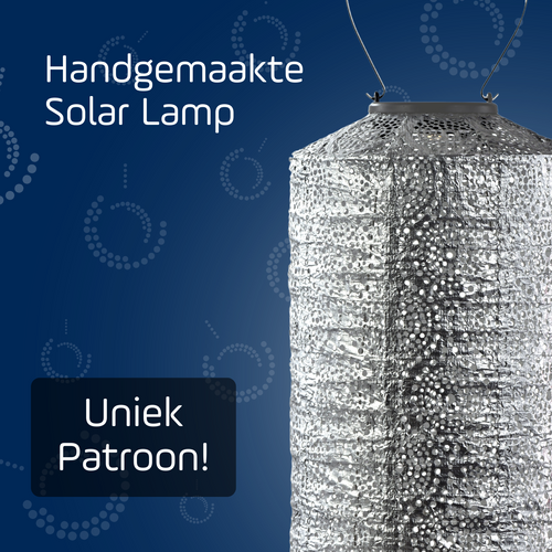 Lumiz solar lampion - occult cylinder - 18 cm - zilver - vtwonen shop
