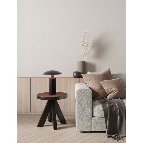 Nova Luce KARPOS Geïntegreerde LED-tafellamp, matzwart, 5W LED, 264lm, 3000K, aan/uit-schakelaar.