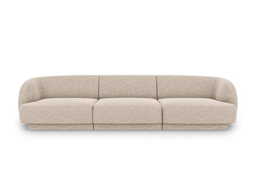 Micadoni Bank Miley 3-zits, chenille, beige - 90x255x70cm