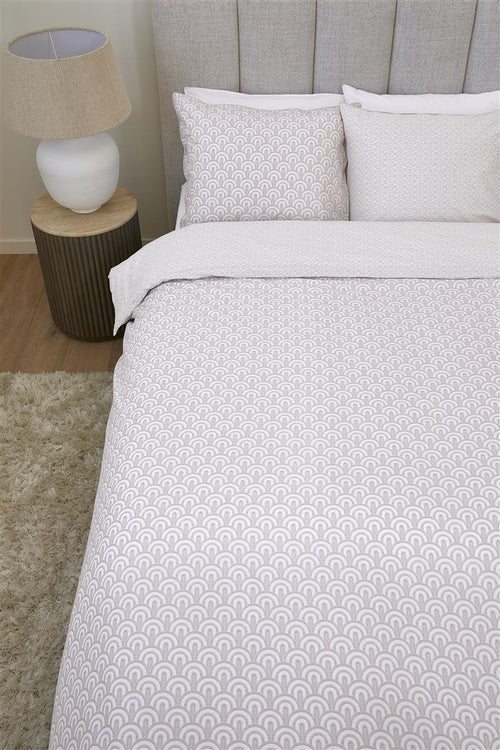 Riviera Maison dekbedovertrek Arched - 260x200/220 cm - zacht roze - vtwonen shop