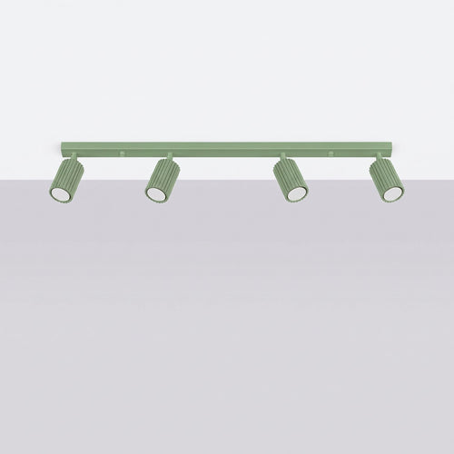 Sollux Lighting Plafondlamp KARBON 4L salie - 81x6,5x16,5cm