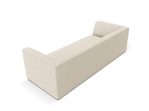 Micadoni Bank Ruby 3-zits, ribfluwelen, lichtbeige - 93x232x69cm