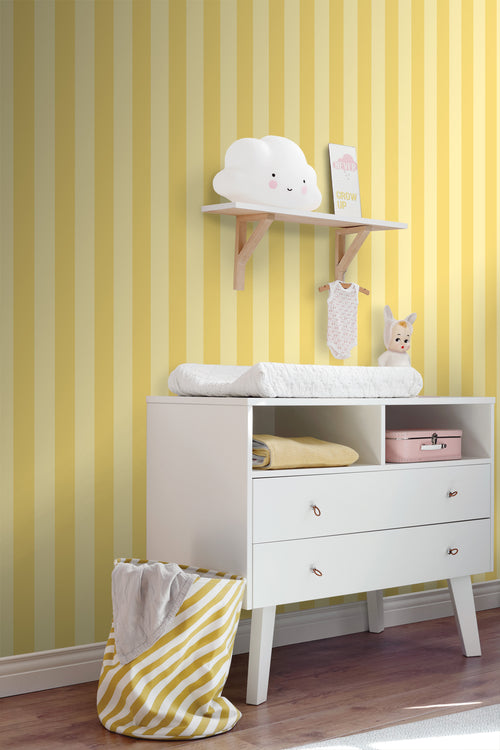 ESTAhome behang strepen geel - 50 x 900 cm - 131575 - vtwonen shop