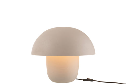 J-Line tafellamp - ijzer - beige - medium