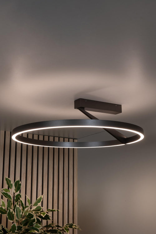 Lucide plafonnière APPLAUSE - Geïntegreerde LED - Grijs ijzer