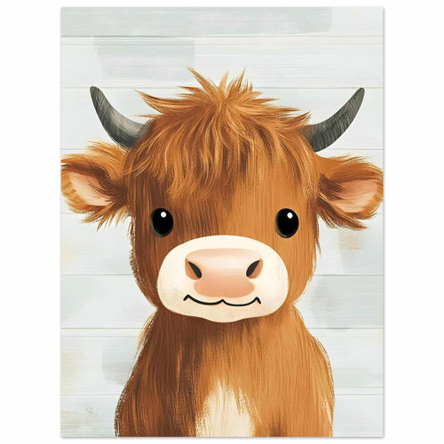 Artfulprints  Vriendelijke hooglander   poster 30x40 cm - vtwonen shop