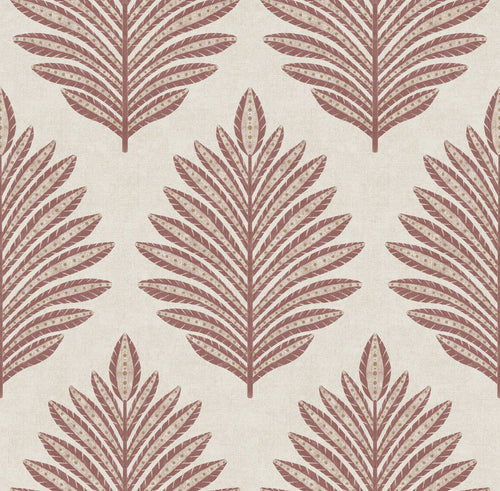 Sanders & Sanders behang bladeren terracotta en beige - 53 cm x 10 m - 641013
