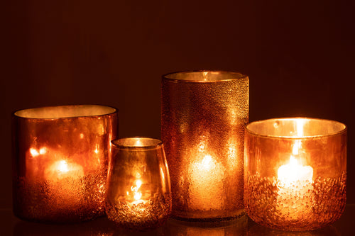 J-Line windlicht Spiegel - glas - goud - extra large - vtwonen shop