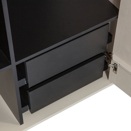 vtwonen kledingkast 100 cm Daily - Grenen - Dakargrau - 200x100x58