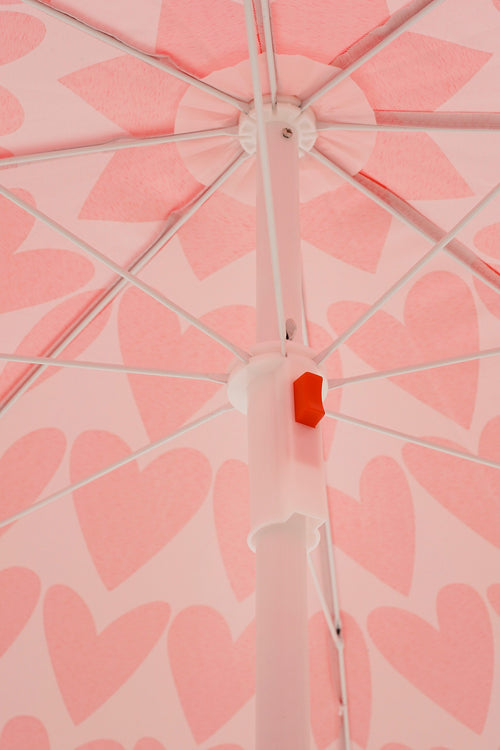 Mica Decorations Heart Strandparasol - H180 x Ø160 cm - Roze - vtwonen shop