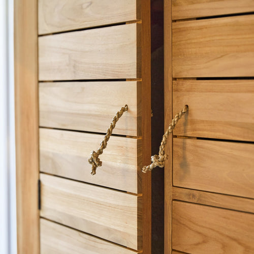 Tikamoon Hangkast van massief teakhout - Naturel - vtwonen shop