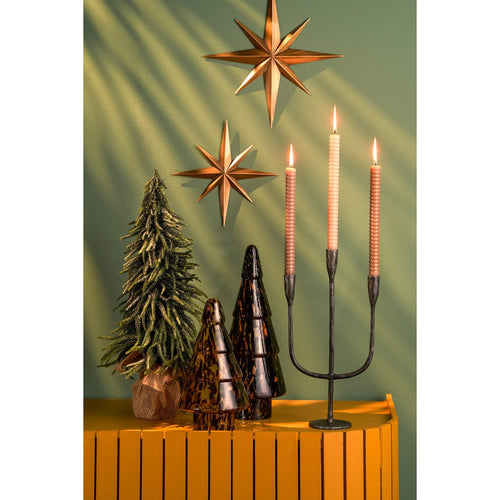 House of Seasons Stretto Kandelaar - L21 x B10 x H41 cm - Zwart