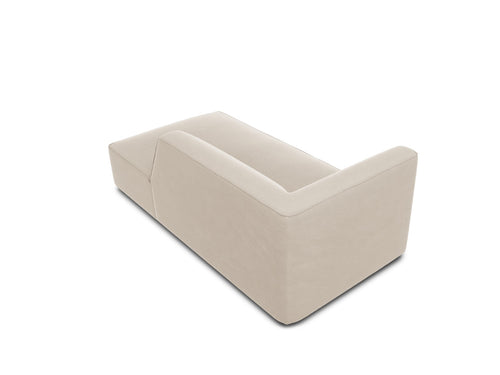 Micadoni rechter chaise longue Ruby flueel, beige - 180x93x69cm