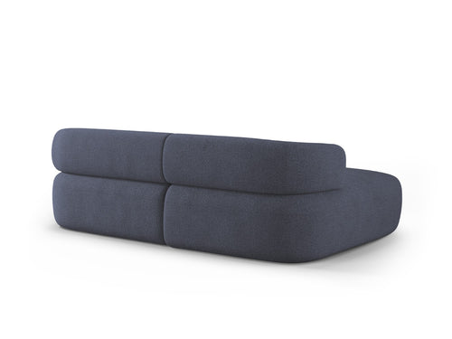 Micadoni linker hoekbank Jenny 5-zits, boucle donkerblauw - 145x200x73cm