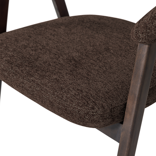 WOOOD eetkamerstoel armleuning bruin Avar - Set Van 2 - 77x60x60