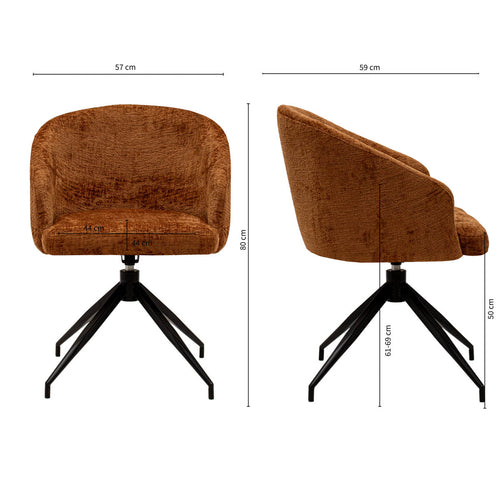 Kick draaistoel Merle - Terra