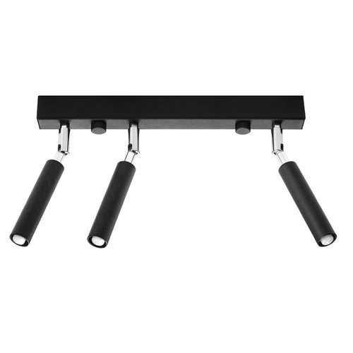 Sollux Lighting Plafondlamp EYETECH 3 zwart - 35x3x20cm