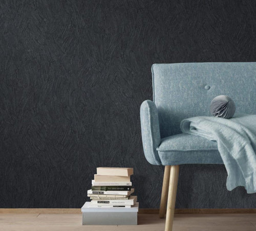 Erismann behang effen zwart - 53 cm x 10.05 m - 661467 - vtwonen shop