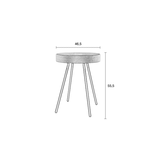 Zuiver Oak Tray Bijzettafel Rond 46,5 cm Eikenhout - Bruin