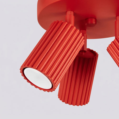 Sollux Lighting Plafondlamp KARBON 3P rood - 19,5x19,5x18cm