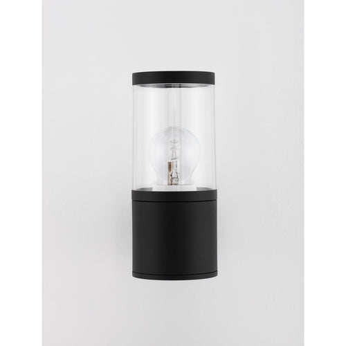 Merano Asbestos Sokkellamp Buiten Zwart Aluminium LED E27 IP54