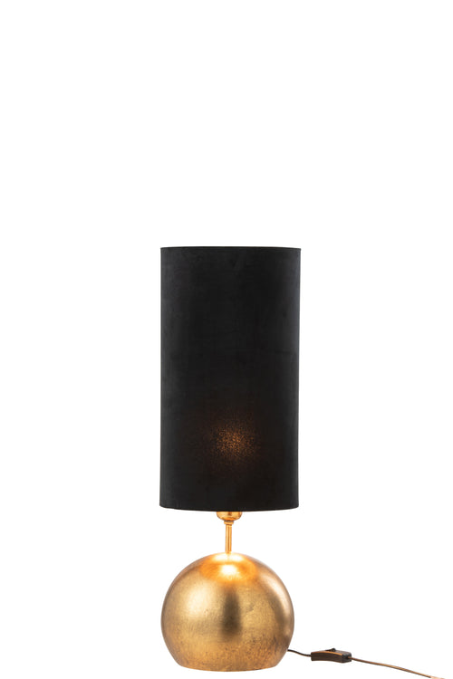 J-Line lamp Bol - ijzer/fluweel - goud/zwart - vtwonen shop