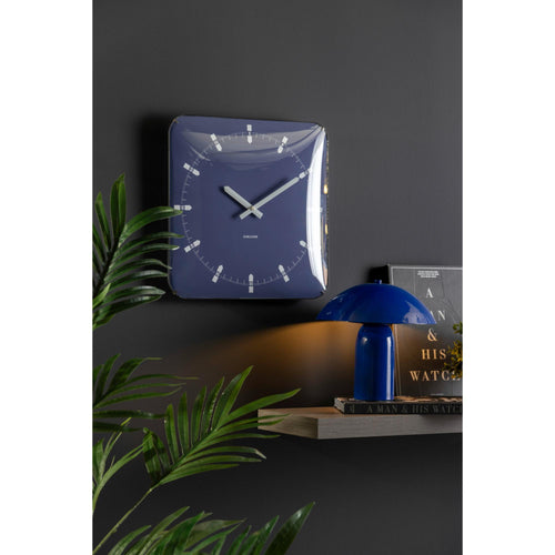 Karlsson wandklok Sucinto Dome Square - blauw - Ø35cm - vtwonen shop