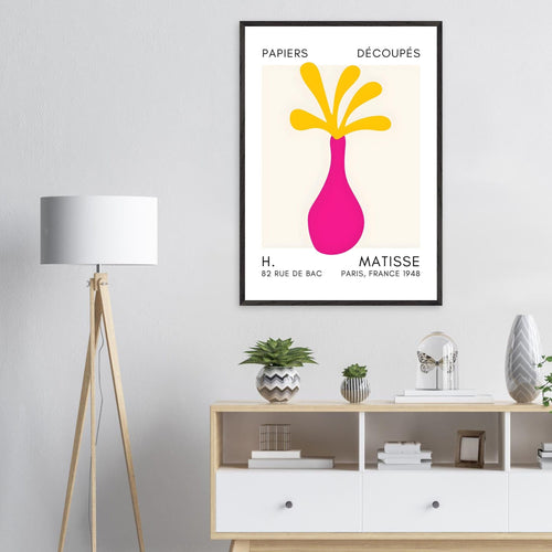 Artfulprints Poster Matisse - Ocean flower yellow/pink   - 30x40 cm - Meerkleurig