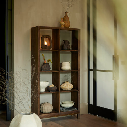 Light & Living vaas OSTRA - 17x16.5x35cm - bruin - vtwonen shop