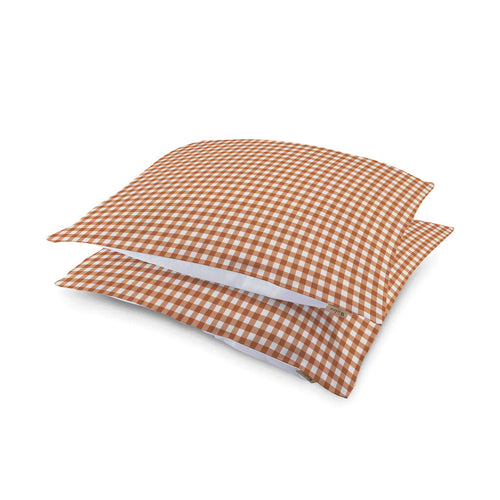 Walra - Kussensloop Cozy Check - 2x 60x70 cm - Bruin / Off White